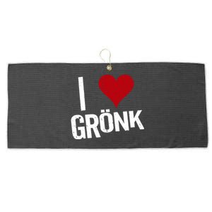 I Heart Gronk Large Microfiber Waffle Golf Towel