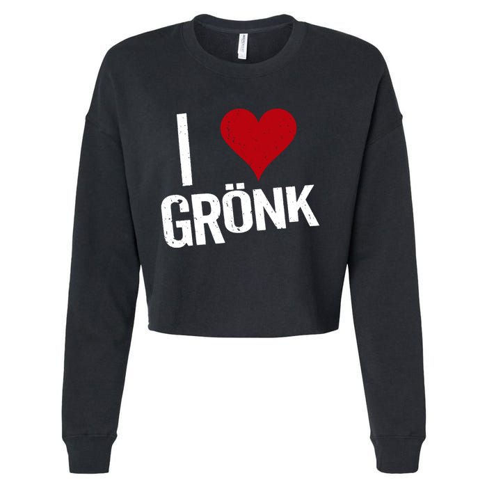 I Heart Gronk Cropped Pullover Crew