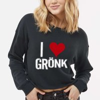I Heart Gronk Cropped Pullover Crew
