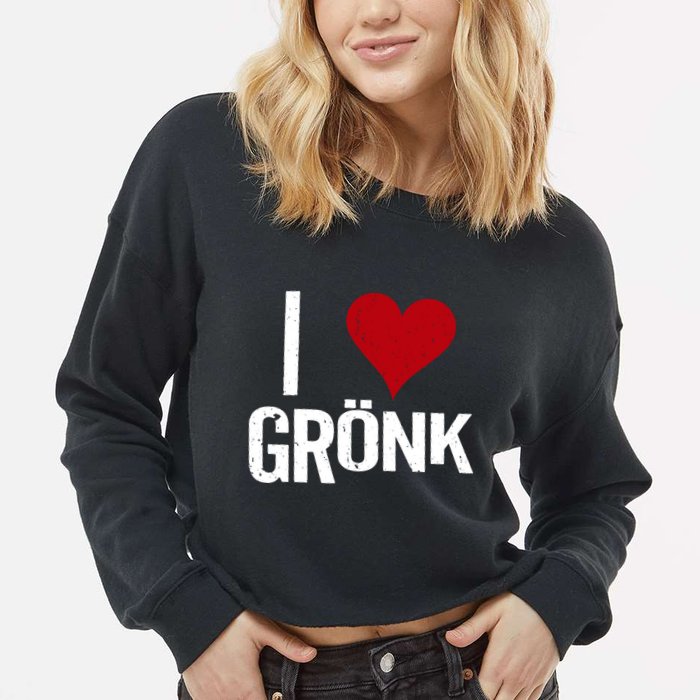 I Heart Gronk Cropped Pullover Crew