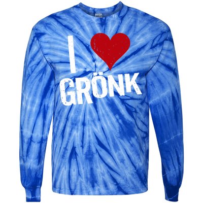 I Heart Gronk Tie-Dye Long Sleeve Shirt