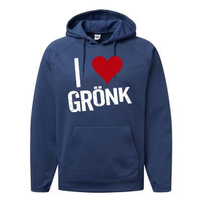 I Heart Gronk Performance Fleece Hoodie