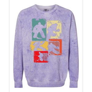 Ice Hockey Goalkeeper Colorblast Crewneck Sweatshirt