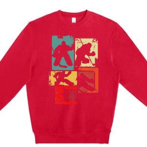 Ice Hockey Goalkeeper Premium Crewneck Sweatshirt