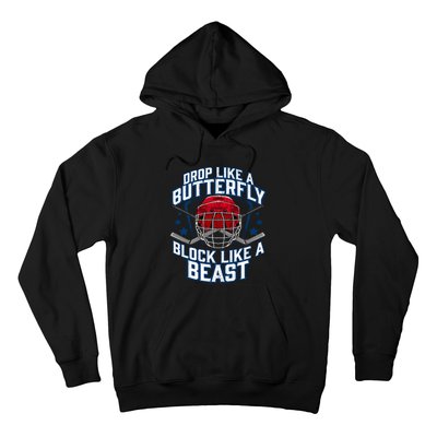 Ice Hockey Goalie Block Like A Beast Player Boy Teen Hoodie