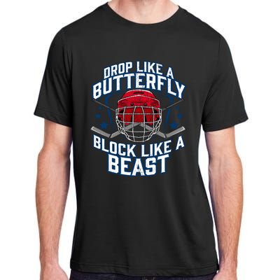 Ice Hockey Goalie Block Like A Beast Player Boy Teen Adult ChromaSoft Performance T-Shirt