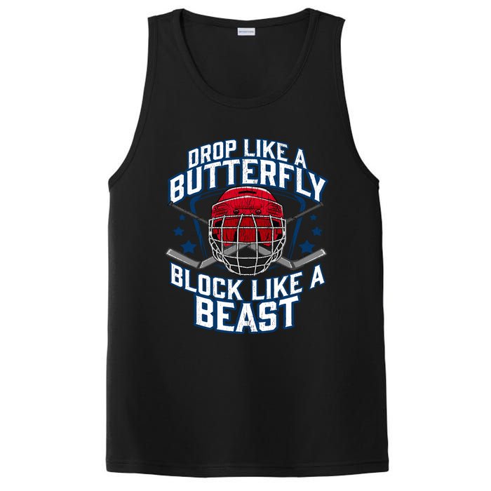 Ice Hockey Goalie Block Like A Beast Player Boy Teen PosiCharge Competitor Tank