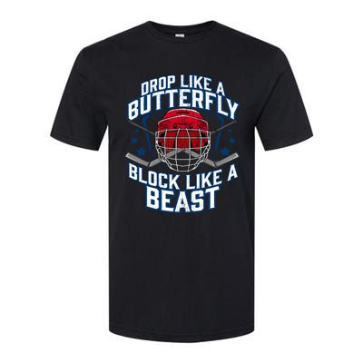 Ice Hockey Goalie Block Like A Beast Player Boy Teen Softstyle CVC T-Shirt