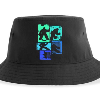 Ice Hockey Goalie Hockey Player Sustainable Bucket Hat