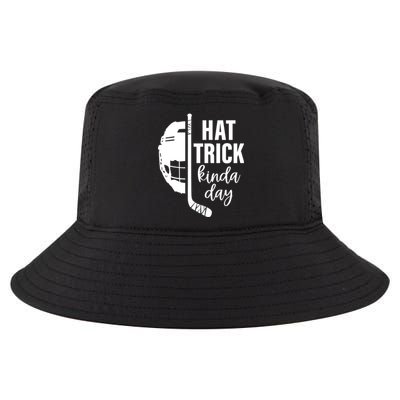 Ice Hockey Hat Trick Kinda Day Christmas Ice Hockey Player Gift Cool Comfort Performance Bucket Hat