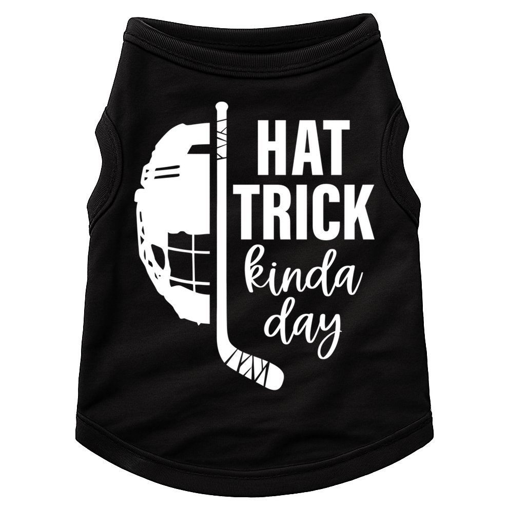 Ice Hockey Hat Trick Kinda Day Christmas Ice Hockey Player Gift Doggie Tank