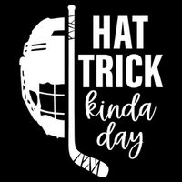 Ice Hockey Hat Trick Kinda Day Christmas Ice Hockey Player Gift Flat Bill Trucker Hat