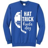 Ice Hockey Hat Trick Kinda Day Christmas Ice Hockey Player Gift Sweatshirt