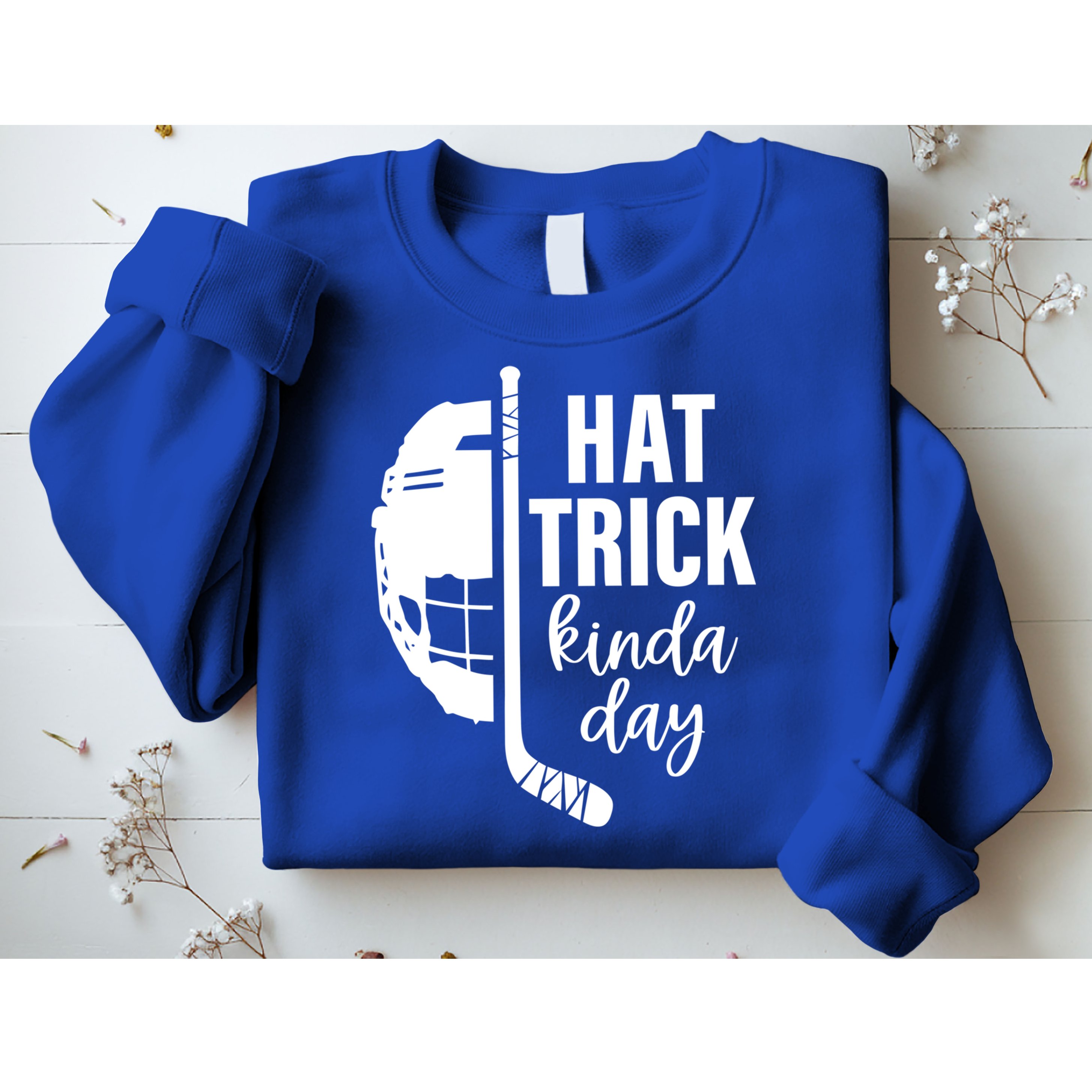 Ice Hockey Hat Trick Kinda Day Christmas Ice Hockey Player Gift Sweatshirt