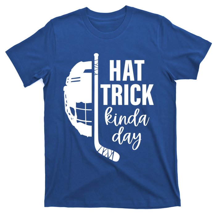 Ice Hockey Hat Trick Kinda Day Christmas Ice Hockey Player Gift T-Shirt