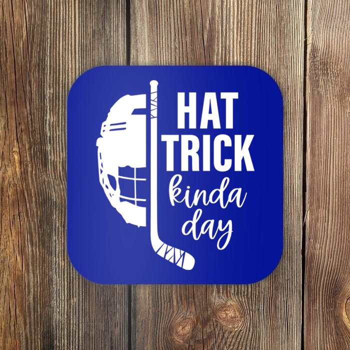 Ice Hockey Hat Trick Kinda Day Christmas Ice Hockey Player Gift Coaster