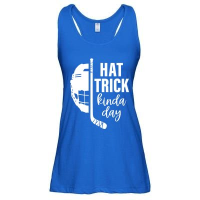 Ice Hockey Hat Trick Kinda Day Christmas Ice Hockey Player Gift Ladies Essential Flowy Tank