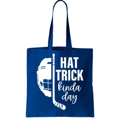 Ice Hockey Hat Trick Kinda Day Christmas Ice Hockey Player Gift Tote Bag