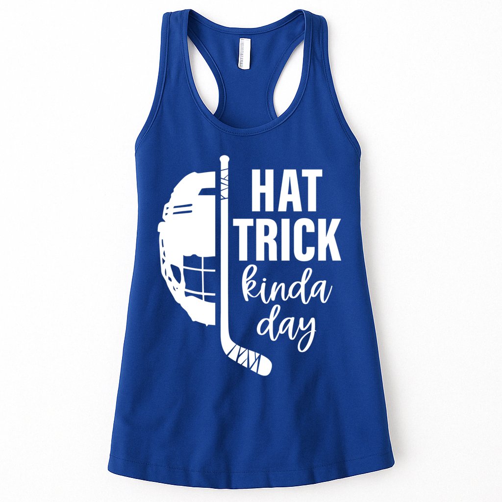 Ice Hockey Hat Trick Kinda Day Christmas Ice Hockey Player Gift Womens Tank Top