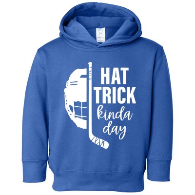 Ice Hockey Hat Trick Kinda Day Christmas Ice Hockey Player Gift Toddler Hoodie