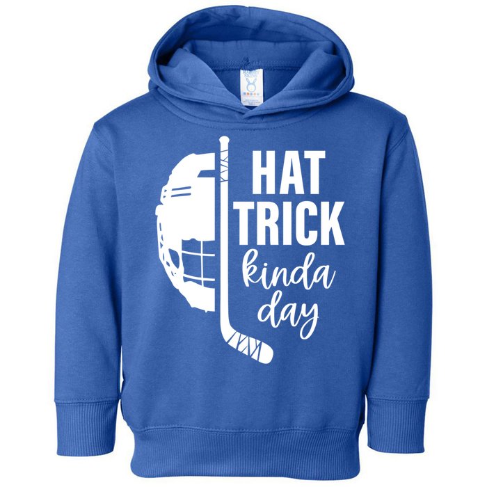 Ice Hockey Hat Trick Kinda Day Christmas Ice Hockey Player Gift Toddler Hoodie