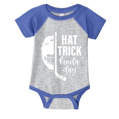 Ice Hockey Hat Trick Kinda Day Christmas Ice Hockey Player Gift Infant Baby Jersey Bodysuit