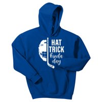 Ice Hockey Hat Trick Kinda Day Christmas Ice Hockey Player Gift Kids Hoodie