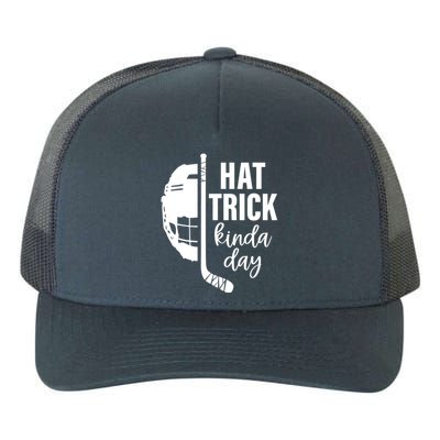 Ice Hockey Hat Trick Kinda Day Christmas Ice Hockey Player Gift Yupoong Adult 5-Panel Trucker Hat