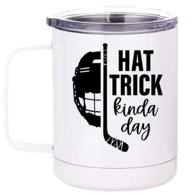 Ice Hockey Hat Trick Kinda Day Christmas Ice Hockey Player Gift 12 oz Stainless Steel Tumbler Cup