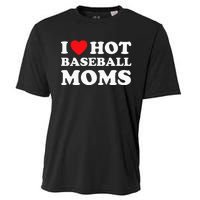 I Heart Hot Moms Baseball Mom Cooling Performance Crew T-Shirt