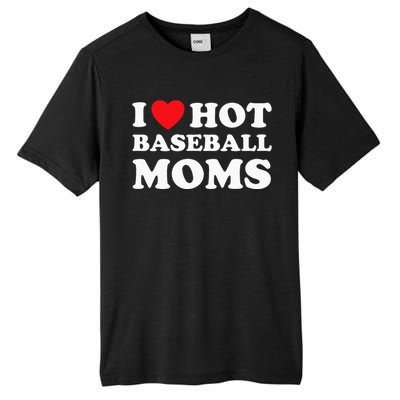 I Heart Hot Moms Baseball Mom Tall Fusion ChromaSoft Performance T-Shirt