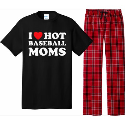 I Heart Hot Moms Baseball Mom Pajama Set