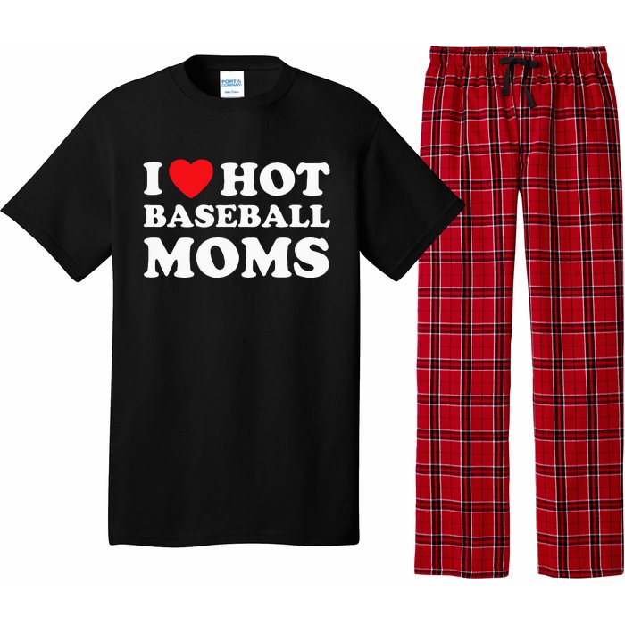 I Heart Hot Moms Baseball Mom Pajama Set