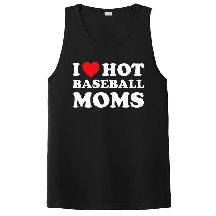 I Heart Hot Moms Baseball Mom PosiCharge Competitor Tank