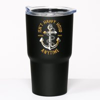Isnt Happy Hour Anytime Mega Pint Funny Vintage Anchor Tumbler