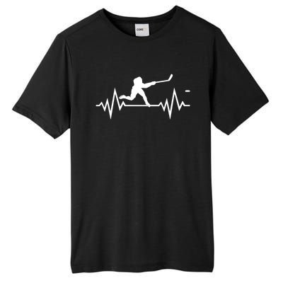 Ice Hockey Heartbeat Ecg Icehockey Player Gift Tall Fusion ChromaSoft Performance T-Shirt