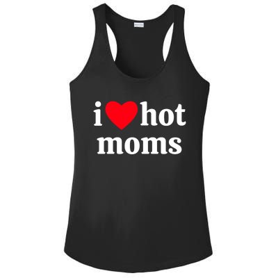 I Heart Hot Moms Gift Ladies PosiCharge Competitor Racerback Tank