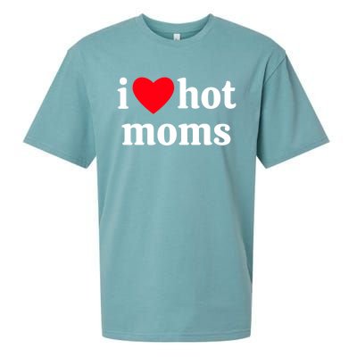 I Heart Hot Moms Gift Sueded Cloud Jersey T-Shirt