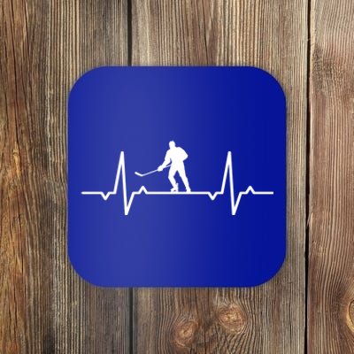 Ice Hockey Heartbeat Meaningful Gift Coaster