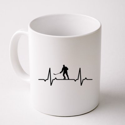 Ice Hockey Heartbeat Meaningful Gift Coffee Mug