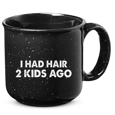 I Had Hair Ago Funny Bald Guy Bald Head Husband Funny 15oz Campfire Ceramic Mug