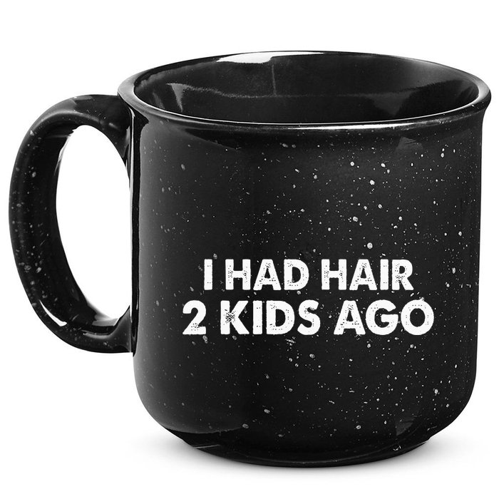 I Had Hair Ago Funny Bald Guy Bald Head Husband Funny 15oz Campfire Ceramic Mug