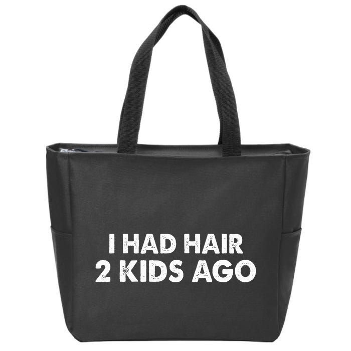 I Had Hair Ago Funny Bald Guy Bald Head Husband Funny Zip Tote Bag
