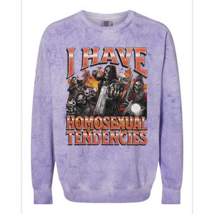 I Have Homosexual Tendencies Hard Skeleton Bootleg Colorblast Crewneck Sweatshirt