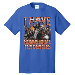 I Have Homosexual Tendencies Hard Skeleton Bootleg Tall T-Shirt