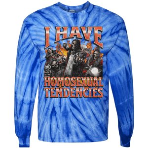 I Have Homosexual Tendencies Hard Skeleton Bootleg Tie-Dye Long Sleeve Shirt