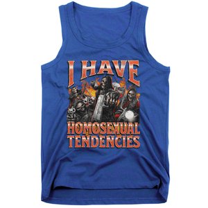 I Have Homosexual Tendencies Hard Skeleton Bootleg Tank Top