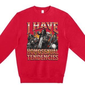 I Have Homosexual Tendencies Hard Skeleton Bootleg Premium Crewneck Sweatshirt