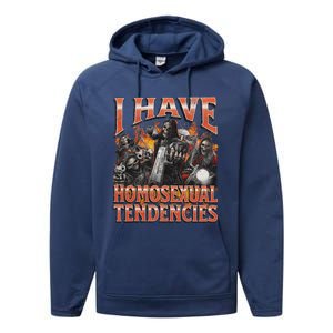 I Have Homosexual Tendencies Hard Skeleton Bootleg Performance Fleece Hoodie