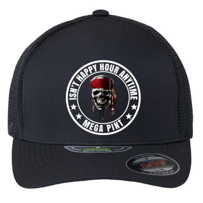 Isn't Happy Hour Anytime Mega Pint Pirate Flexfit Unipanel Trucker Cap